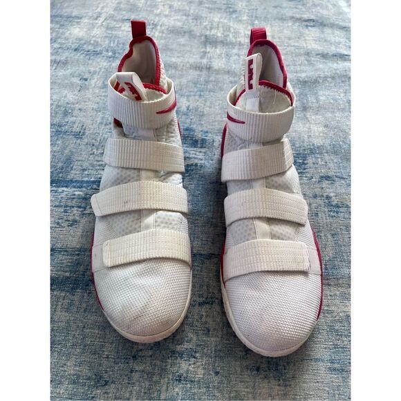 Nike White Red Lebron Soldier 11 TB Promo Size 18 - Picture 3 of 7